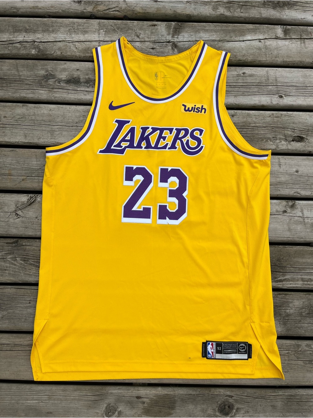 Nike LeBron James Authentic Vaporknit Jersey Lakers Icon Wish Patch 2019 2020 XL